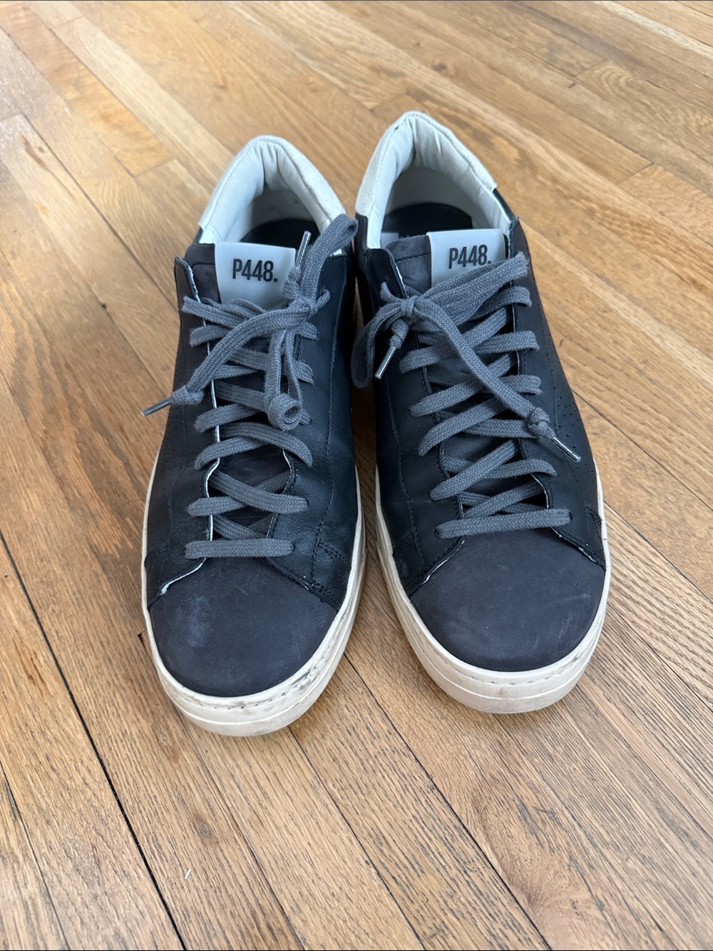 P448 Men's Black and Gray Low-Top Sneakers